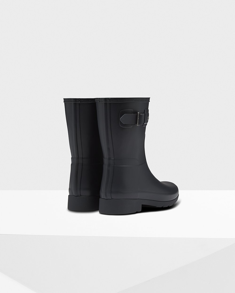 Womens Short Rain Boots - Hunter Refined Slim Fit (48RMQIOHP) - Navy